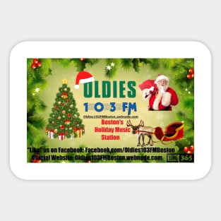 Boston's Holiday Music Station Oldies 103 Sticker